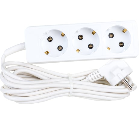 Удлинитель КОСМОС 10А 3 гнезда ПВС 3х0,75 5м с заземлением Р16-012 Россия YKsm5m-3g-Z 10A P