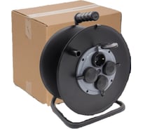 Удлинитель на металлической катушке SVET морозостойкий хозяйственный УХ-16-4-30-КМ КГ2х2,5, 30 метров, 4 розетки, без заземления, 16А, 4000Вт 3106-20031