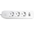 Удлинитель STEKKER 3-местный c/з 3x1 мм2, 1,8 м, 250В, 10А, 2USB+1Type-C 2,4А, серия Home, белый HM08-33-02, 49970 4