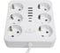 Удлинитель STEKKER 6-местный c/з 3x1 мм2, 3 м, 250В, 10А, 4USB+2Type-C 2,4А, серия Home, белый HM09-66-02, 49982 2