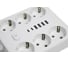 Удлинитель STEKKER 6-местный c/з 3x1 мм2, 3 м, 250В, 10А, 4USB+2Type-C 2,4А, серия Home, белый HM09-66-02, 49982 7