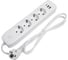 Удлинитель STEKKER 4-местный c/з 3x1 мм2, 1,8 м, 250В, 10А, 2USB+1Type-C 2,4А, серия Home, белый HM08-43-02, 49971 3