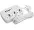 Удлинитель STEKKER 3-местный c/з 3x1 мм2, 3 м, 250В, 10А, 4USB+2Type-C 2,4А, серия Home, белый HM09-36-02, 49979 2