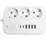 Удлинитель STEKKER 3-местный c/з 3x1 мм2, 3 м, 250В, 10А, 4USB+2Type-C 2,4А, серия Home, белый HM09-36-02, 49979 6