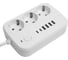 Удлинитель STEKKER 3-местный c/з 3x1 мм2, 3 м, 250В, 10А, 4USB+2Type-C 2,4А, серия Home, белый HM09-36-02, 49979 8