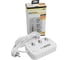 Удлинитель STEKKER 3-местный c/з 3x1 мм2, 3 м, 250В, 10А, 4USB+2Type-C 2,4А, серия Home, белый HM09-36-02, 49979 9