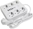Удлинитель STEKKER 6-местный c/з 3x1 мм2, 1,8 м, 250В, 10А, 4USB+2Type-C 2,4А, серия Home, белый HM09-66-02, 49975 4