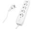 Удлинитель STEKKER 4-местный c/з 3x1 мм2, 3 м, 250В, 10А, 2USB+1Type-C 2,4А, серия Home, белый HM08-43-02, 49978 1