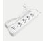 Удлинитель STEKKER 4-местный c/з 3x1 мм2, 3 м, 250В, 10А, 2USB+1Type-C 2,4А, серия Home, белый HM08-43-02, 49978 3