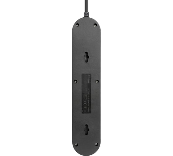 Сетевой фильтр Filum 2200 Вт., 5 розеток, шнур 1.8 м. с вилкой IEC60320 C14, черный FL-SP3-5-1.8M-BL2-UPS