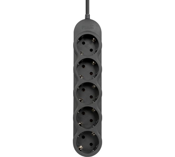 Сетевой фильтр Filum 2200 Вт., 5 розеток, шнур 0.5 м. с вилкой IEC60320 C14, черный FL-SP3-5-0.5M-BL2-UPS