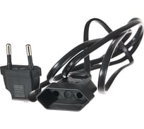 Удлинитель 2 м электрический бытовой шнур чёрный на 1 вилку idealim kabel-200-black