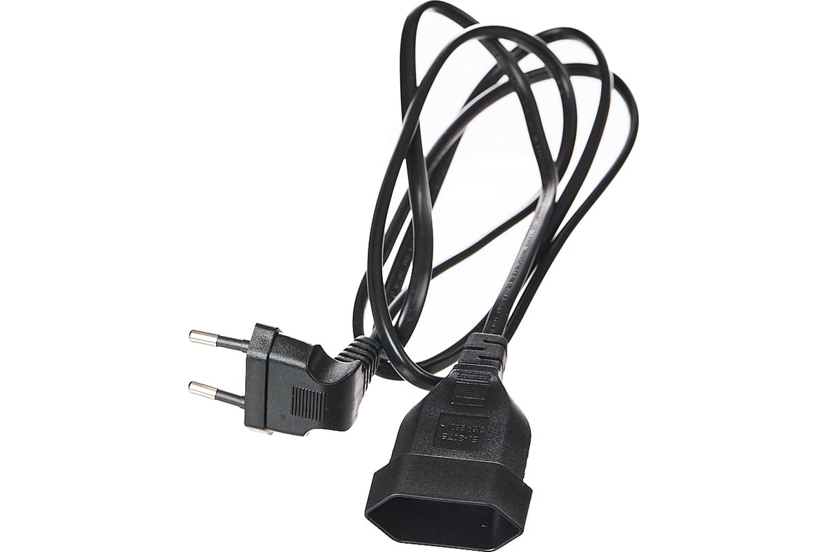 Удлинитель idealim 1 м электрический бытовой шнур чёрный на 1 вилку ...