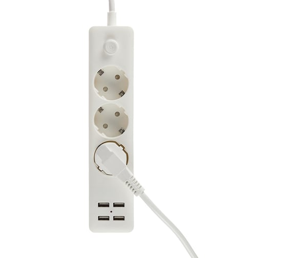Удлинитель электрический сетевой фильтр idealim 1,8 м с USB Multi-Ryad-3r-4usb-1,8М-white