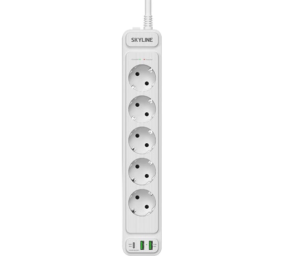 Сетевой фильтр SKYLINE с USB зарядкой USP-530 White PD3.0 S00003686