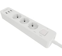 Удлинитель с USB зарядкой HARPER UCH-330 White H00002263
