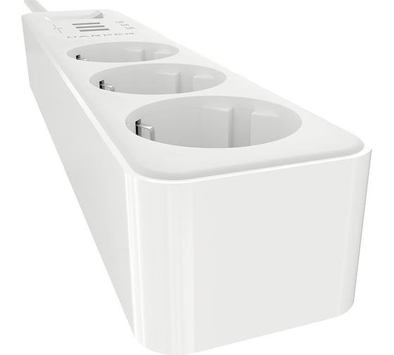 Удлинитель с USB зарядкой HARPER UCH-315 White H00002825
