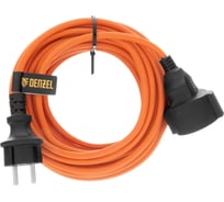Удлинитель-шнур силовой Denzel Garden Series, б/з, ПВС, 10м, 1 розетка, 2x1,5 мм 37403