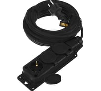 Удлинитель-шнур силовой Denzel Top Series, КГТТ, 10м, 3 розетки, 3x1,5 мм 37421