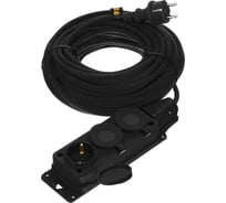 Удлинитель-шнур силовой Denzel Top Series, КГТТ, 20м, 3 розетки, 3x1,5 мм 37422