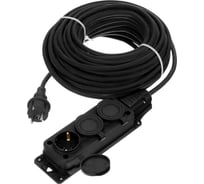 Удлинитель-шнур силовой Denzel Top Series, КГТТ, 20м, 3 розетки, 3x2,5 мм 37423