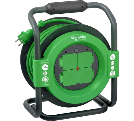 Катушечный удлинитель Systeme Electric Thorsman 4 розетки 40м 3х1.5 IP44 IMT33158