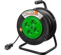 Удлинитель на катушке силовой TDM ELECTRIC народный 4 гнезда ПВС 3500 Вт б/з, 30м SQ1307-0533