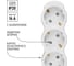 Удлинитель бытовой TDM ELECTRIC Люкс 5 гнезд, 3 м, с/з, с з/ш, ПВС 3x1,5 мм2, 16 А, 250 В, 3700 Вт TDM ELECTRIC SQ1303-4063 2