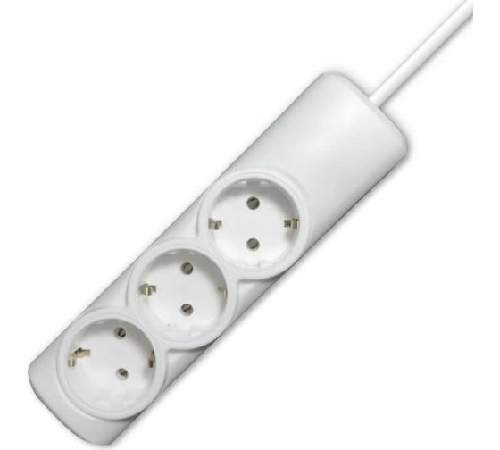 Удлинитель сетевой PROGIX 3 розетки, 5 метров, с заземлением, белый, 3x0.75 US3GXW5
