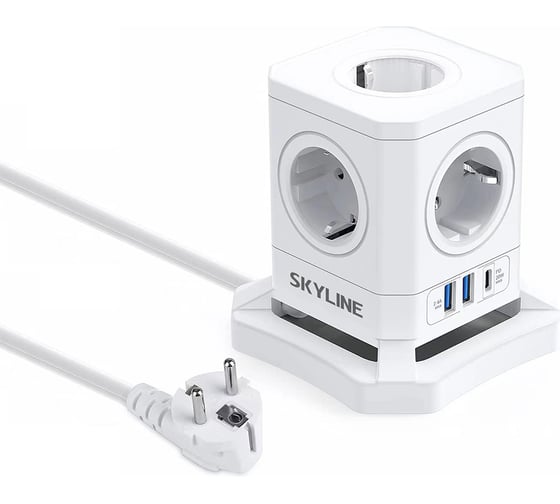 Сетевой фильтр SKYLINE USP-730 White PD3.0 S00003676