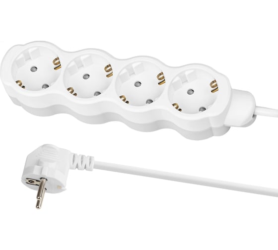 Удлинитель бытовой TDM ELECTRIC Люкс 4 гнезда, 2 м, с/з, с з/ш, ПВС 3х0,75 мм2, 10 А, 250 В, 2400 Вт TDM ELECTRIC SQ1303-4019