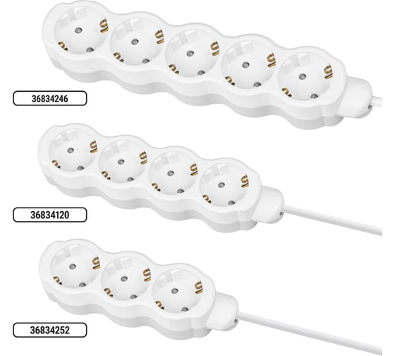 Удлинитель бытовой TDM ELECTRIC Люкс 4 гнезда, 2 м, с/з, с з/ш, ПВС 3х1 мм2, 16 А, 250 В, 3500 Вт TDM ELECTRIC SQ1303-4030