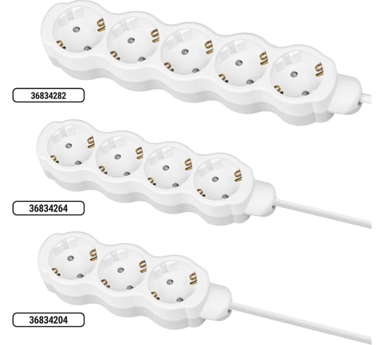Удлинитель бытовой TDM ELECTRIC Люкс 4 гнезда, 5 м, с/з, с з/ш, ПВС 3х0,75 мм2, 10 А, 250 В, 2400 Вт TDM ELECTRIC SQ1303-4021
