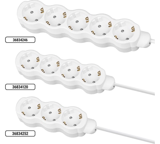Удлинитель бытовой TDM ELECTRIC Люкс 5 гнезд, 2 м, с/з, с з/ш, ПВС 3х0,75 мм2, 10 А, 250 В, 2400 Вт TDM ELECTRIC SQ1303-4022
