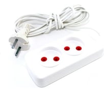 Электрический удлинитель Веллконт У10-446 (ШВВП) 2 входа, 2 метра, в индивидуальной упаковке 48975