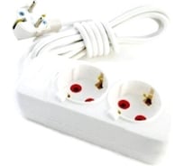 Электрический удлинитель Веллконт с заземленным контактом У10/16-565 (ПВС 3*0,75) 2 входа, 5 метров, в индивидуальной упаковке 48997