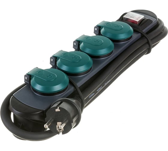 Удлинитель Electraline 4Р с выключателем H07RN-F 3x1,5-4М 16А 62085
