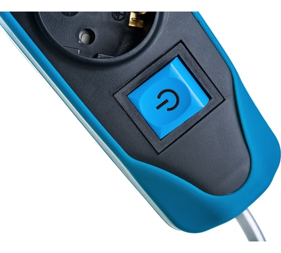 Electraline Удлинитель 5Р+2USB с выключателем 3x1-2М с заземлением силикон черно-синий 62157