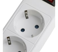 Сетевой фильтр STEKKER 5-местный с/з HM20-51-02 3x1мм2, 1,8 м, серия Optima, белый, 50092