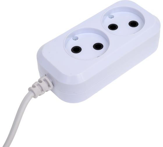 Сетевой удлинитель BURO BU-PSL2.1/W 1.5м, 2 розетки, белый, пакет ПЭ 475302
