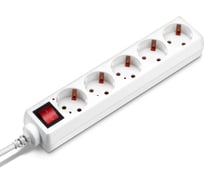 Сетевой удлинитель BURO BU-PS5.3/W 3м, 5 розеток, белый, пакет ПЭ 828017