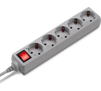 Сетевой фильтр BURO 500SL-3-G 3м, 5 розеток, серый, пакет ПЭ 354124