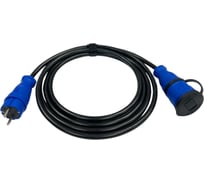 Удлинитель силовой iTOK тип SU серии iCONNECT COLOR без земли ПВС 2х1,5 мм 1 гнездо IP44 ГОСТ цвет синий 3 м i-CONNECT-COLOR-SU-PVS-215-1-44-3-BLUE