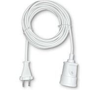 Удлинитель-шнур PROGIX 3 метра, без заземления, белый, ПВС 2x0.75 PG101