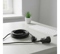 Удлинитель-шнур PROGIX 10 метров, без заземления, черный, КГ 2x1.5 PG134