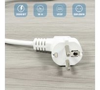 Удлинитель-шнур PROGIX 10 метров, без заземления, белый, ПВС 2x1.5 PG124