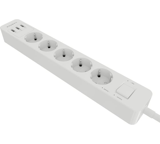Удлинитель HARPER с USB зарядкой UCH-530 White H00002264