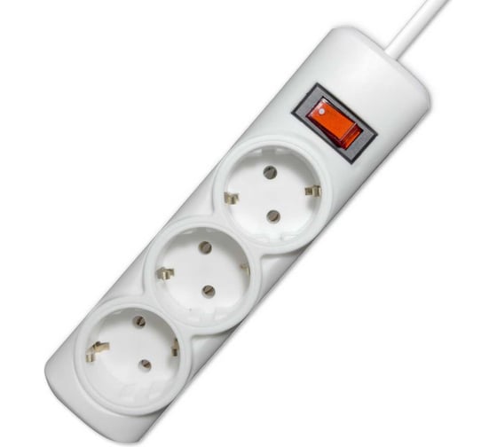 Удлинитель сетевой PROGIX 3 розетки, 5 метров с/з, белый, 3x1.5 US3GS1W5