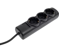 Удлинитель сетевой PROGIX 3 розетки, 5 метров с/з, чёрный, 3x1.5 US3GX1B5