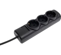 Удлинитель сетевой PROGIX 3 розетки, 2 метра с/з, чёрный, 3x1.5 US3GX1B2